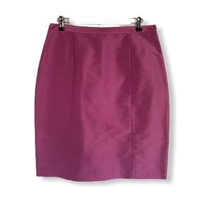 Bloomingdale’s Pink 100% Silk Skirt - 14